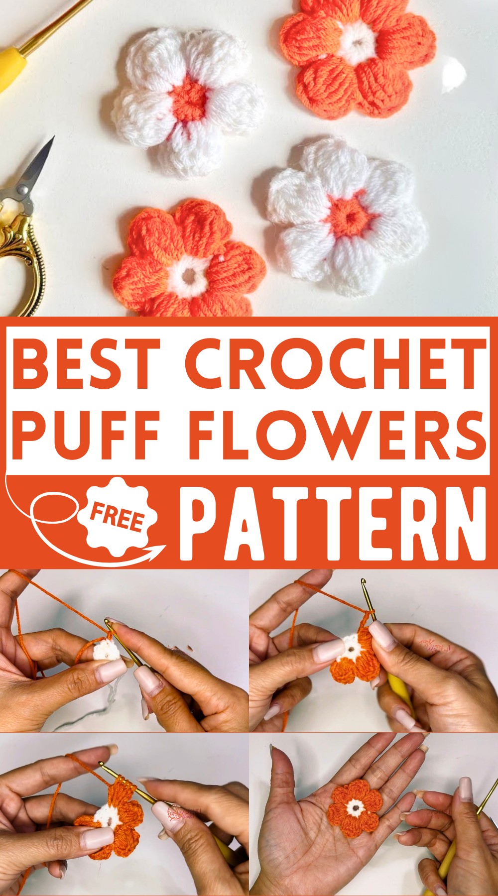Crochet Puff Flowers