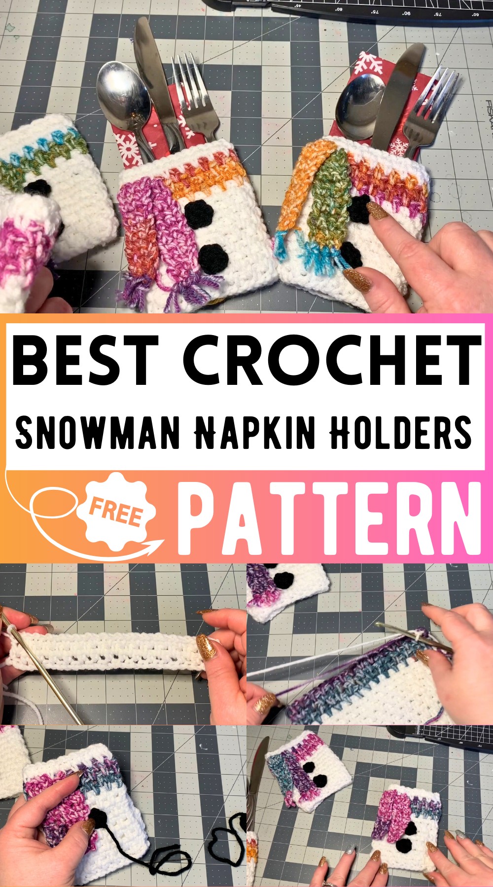 Crochet Snowman Napkin Holders