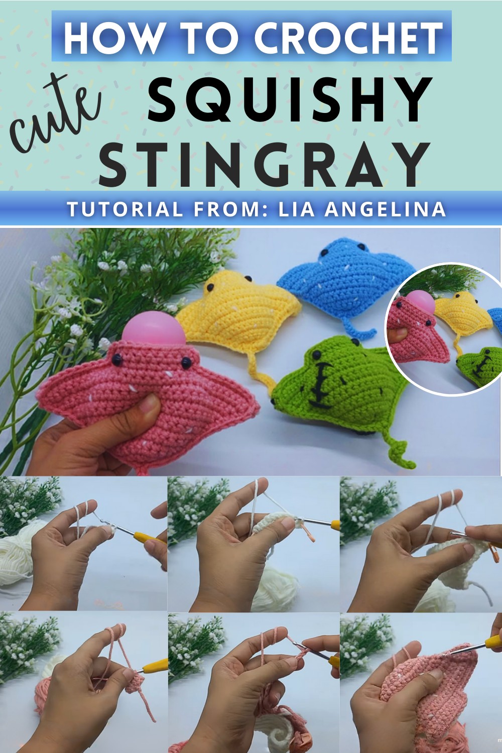 aCrochet Squishy Stingray  