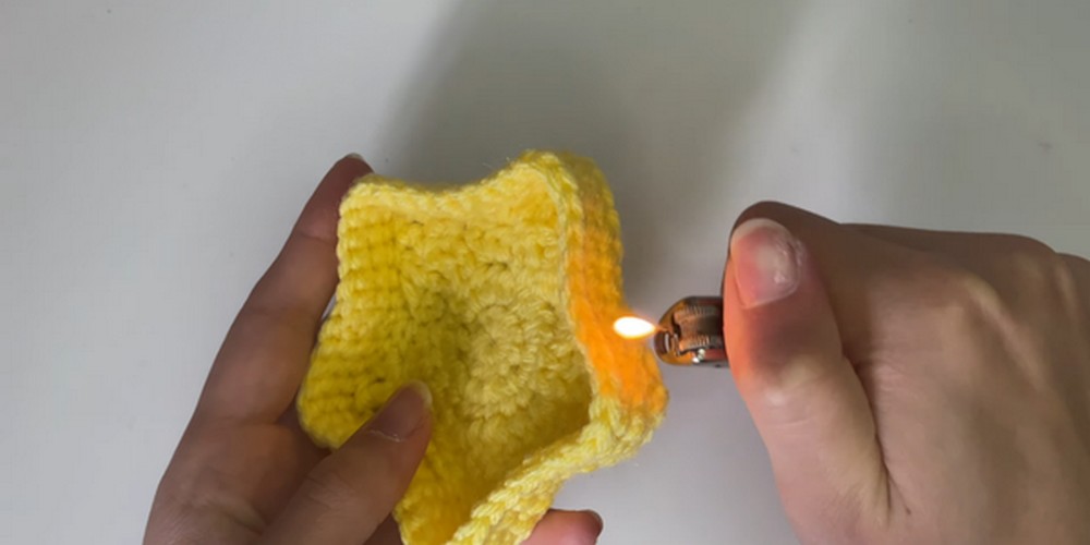 Crochet Star Trinket Tray step 5