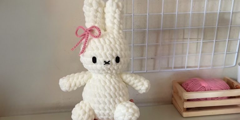 Crochet White Bunny Amigurumi step 6