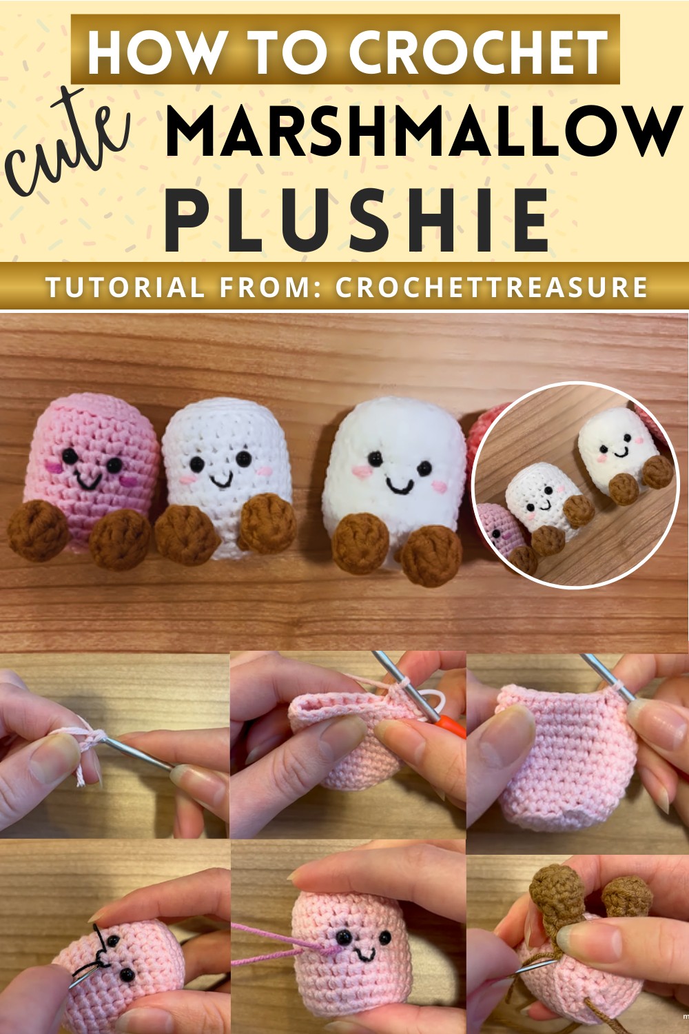 Cute Crochet Mini Marshmallow Plushie
