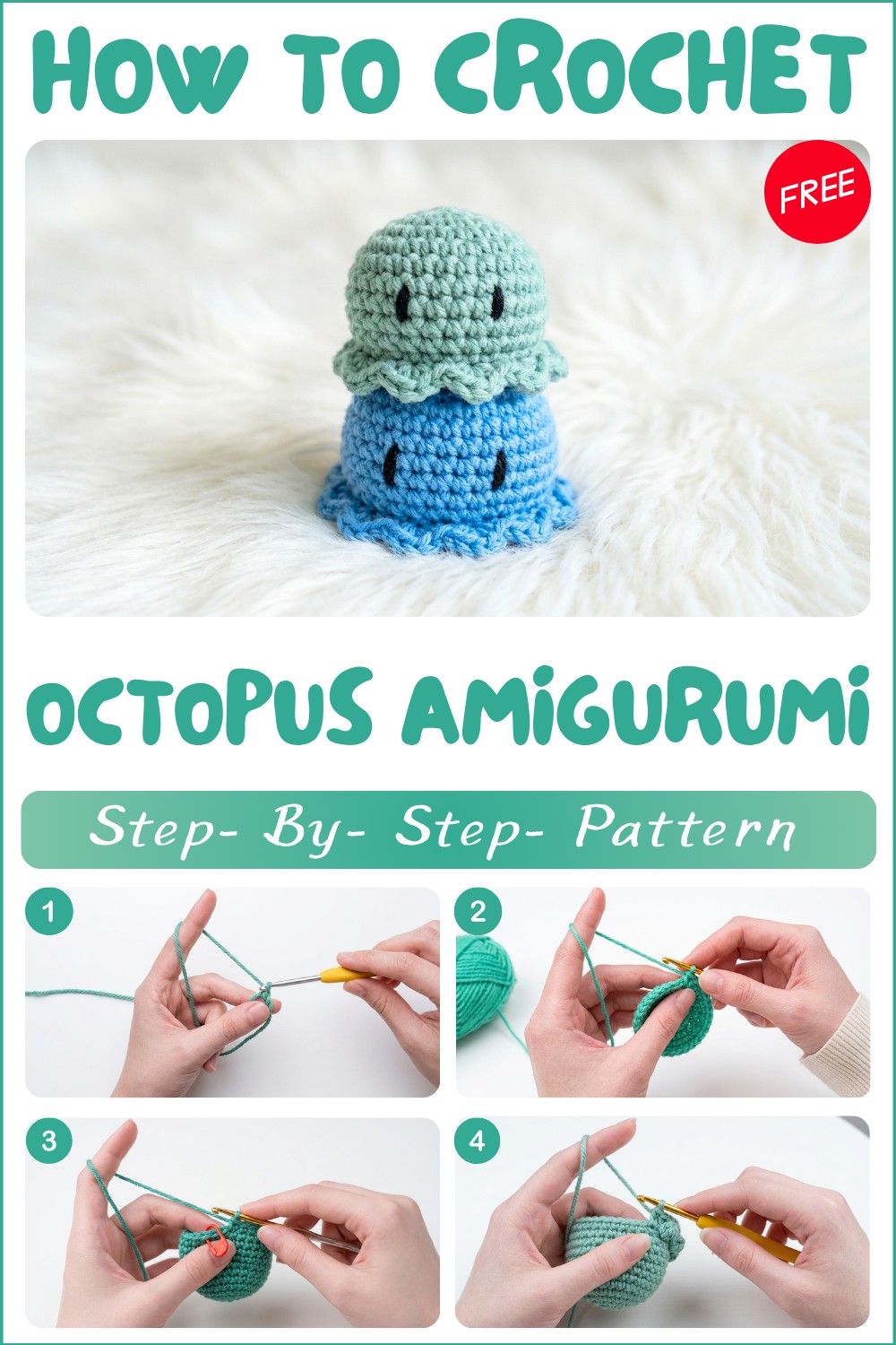 Handmade No-Sew Crochet Octopus Amigurumi Pattern