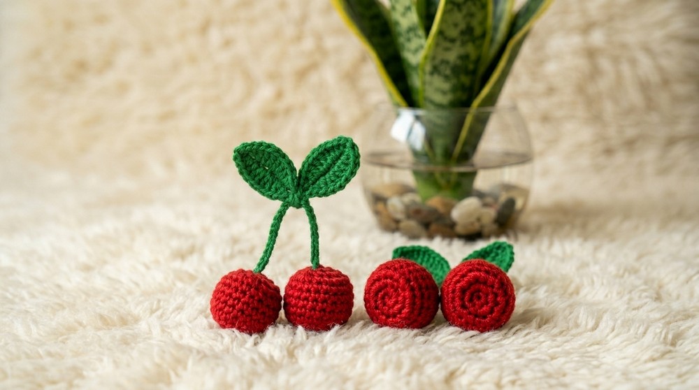 How to Crochet a Cute Cherry Amigurumi Step by Step Crochet Cherry 2