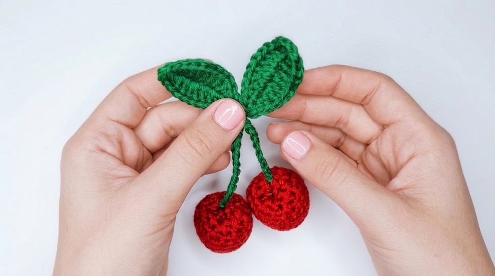 How to Crochet a Cute Cherry Amigurumi Step by Step Crochet Cherry 8