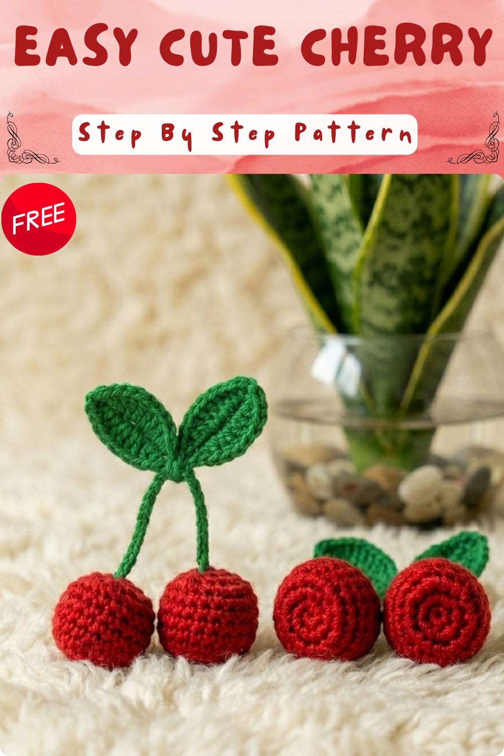 How to Crochet a Cute Cherry Amigurumi Step by Step Crochet Cherry 9