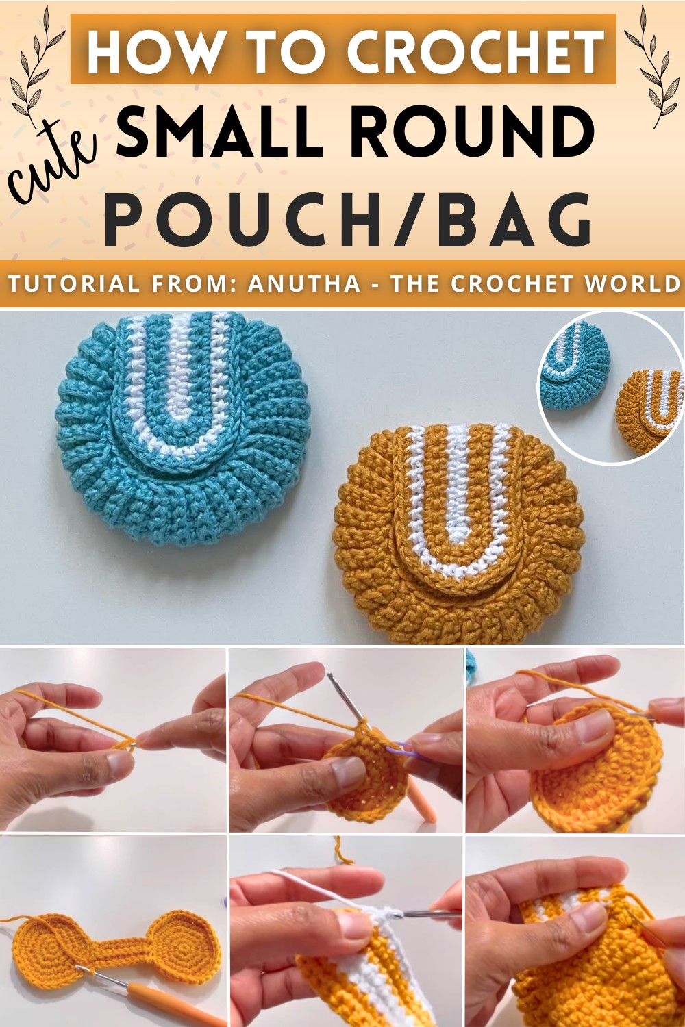 Small Crochet Round Pouch