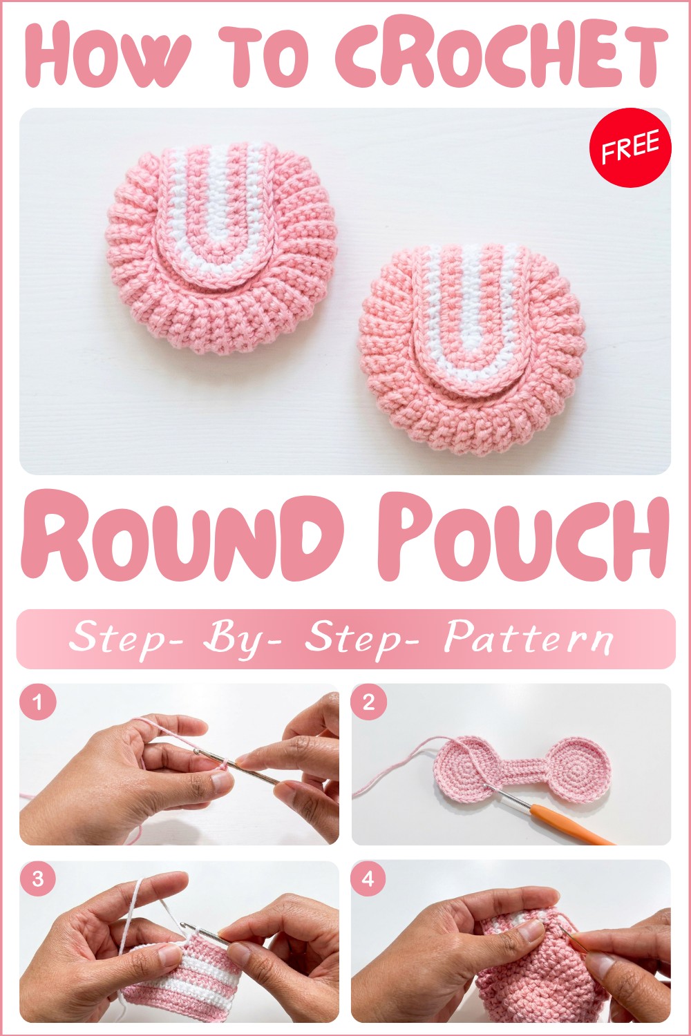 Small Crochet Round PouchBag Pattern