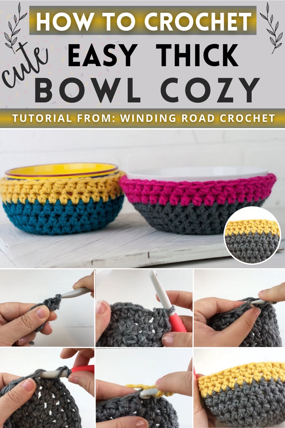 Thick Crochet Bowl Cozy