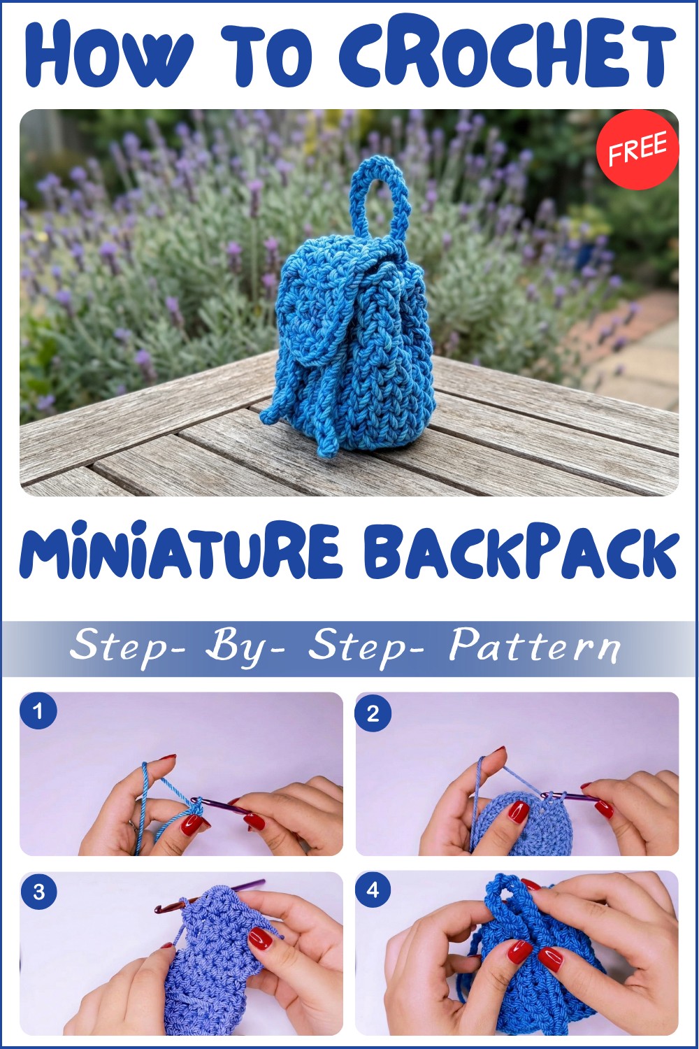 Wow! A Super Easy Crochet Miniature Backpack How to Crochet a Mini Backpack Step by Step 1