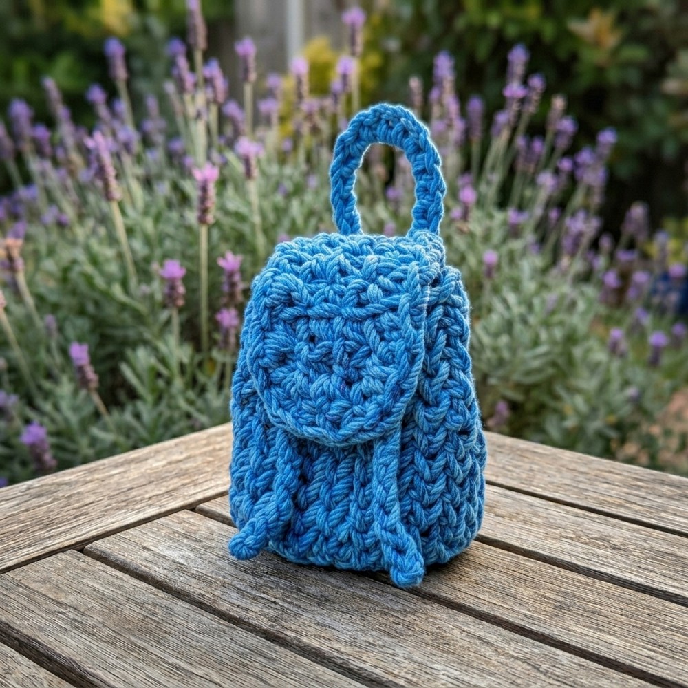 Wow! A Super Easy Crochet Miniature Backpack How to Crochet a Mini Backpack Step by Step 9