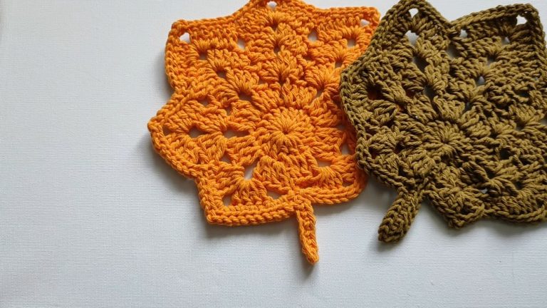 Crochet Maple Leaf Table Decor For Autumn Ambiance