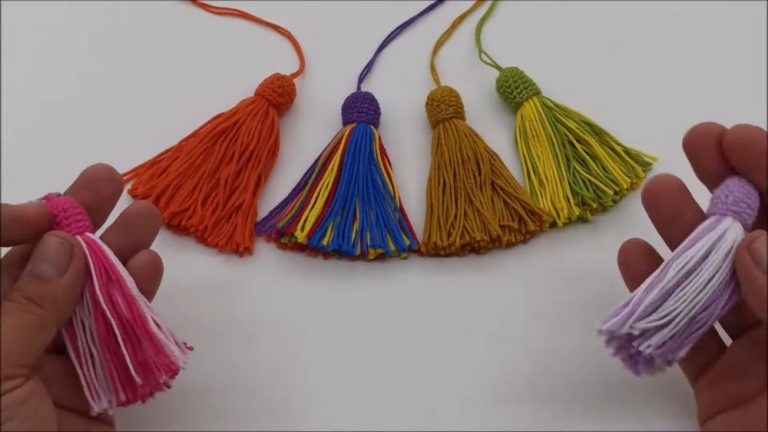 How To Make A Tassels With Crocheted Cap (Free Guide)