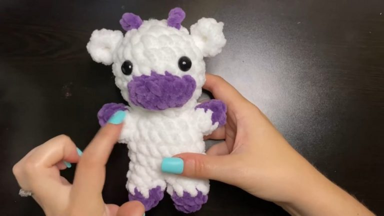 Crochet Amigurumi Cow Pattern With Snuggly Yarn