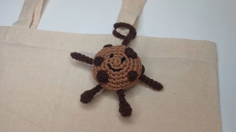 Crochet Cookie With Cute Expressions Bag Charm Pattern