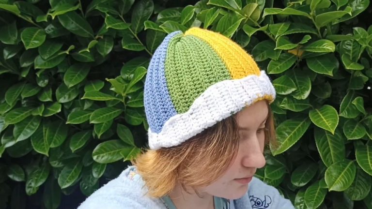 Vibrant & Cozy Crochet Rainbow Cloud Beanie Pattern