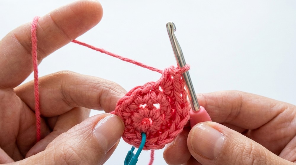 Colorful Crochet Coaster Patterns With Yarn Scraps 3