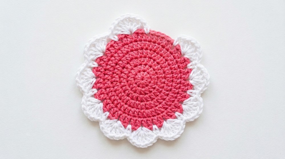 Colorful Crochet Coaster Patterns With Yarn Scraps 6