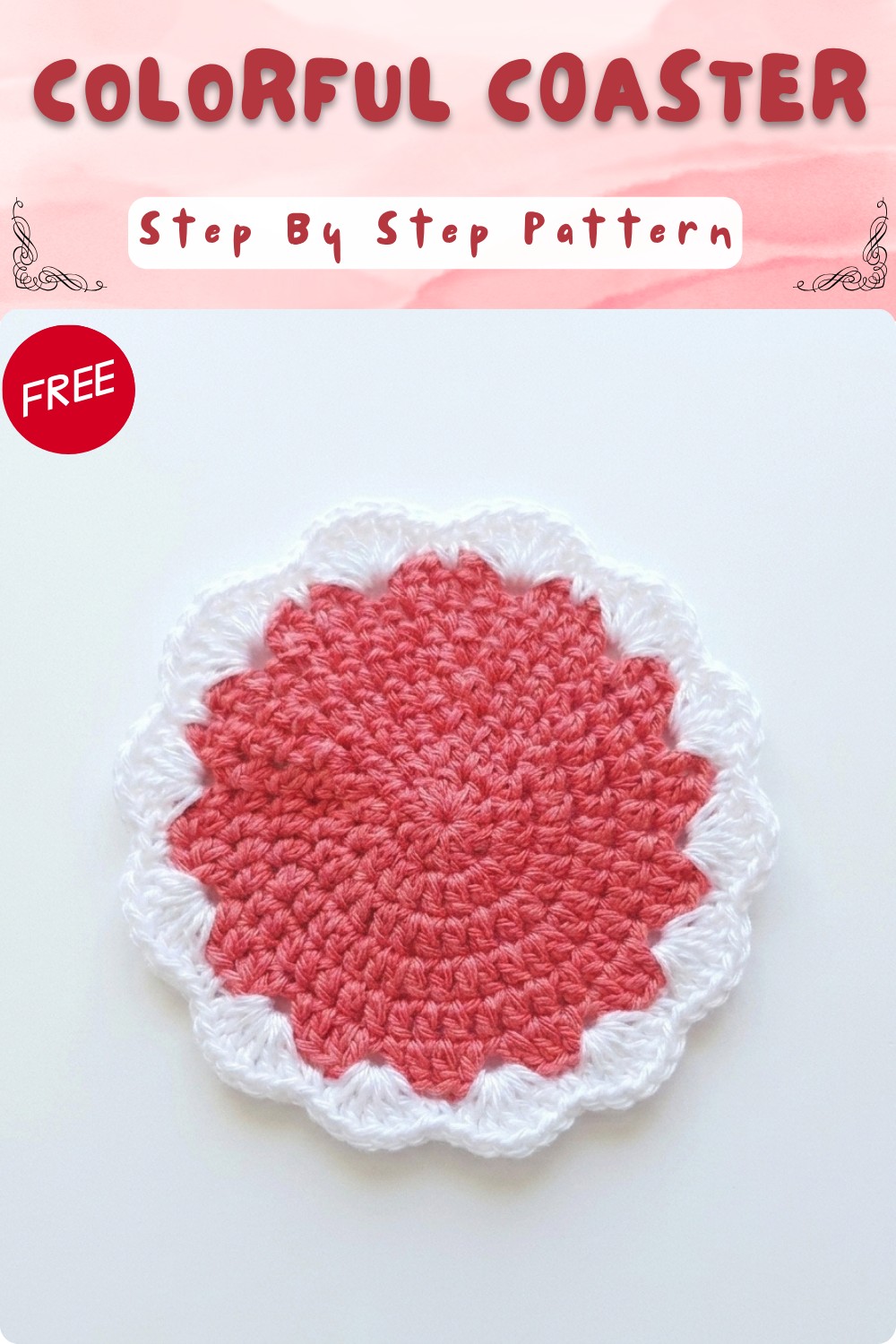 Colorful Crochet Coaster Patterns With Yarn Scraps 8