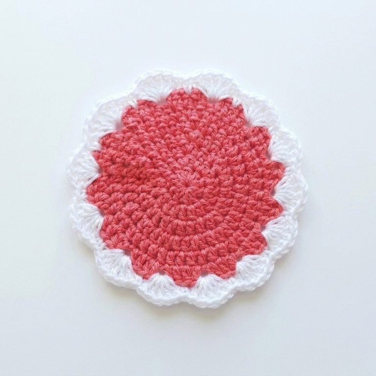 Colorful Crochet Coaster Patterns With Yarn Scraps 9