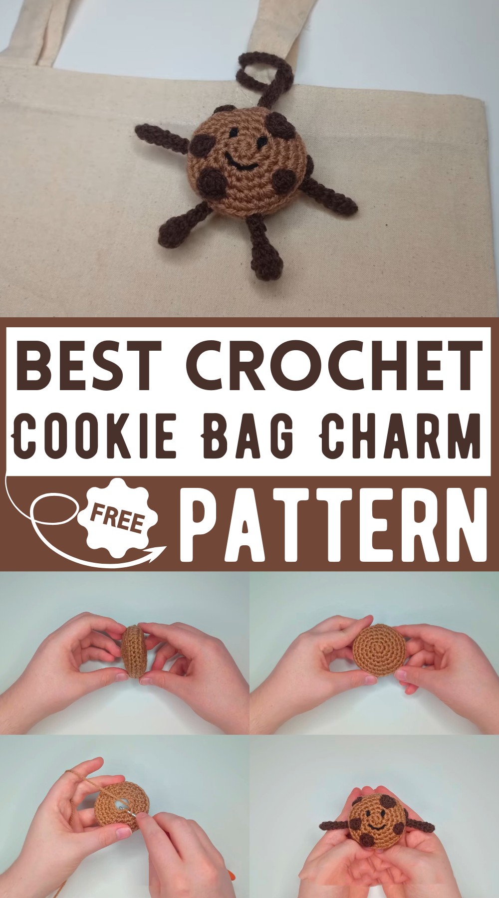 Cookie Crochet Bag Charm Tutorial