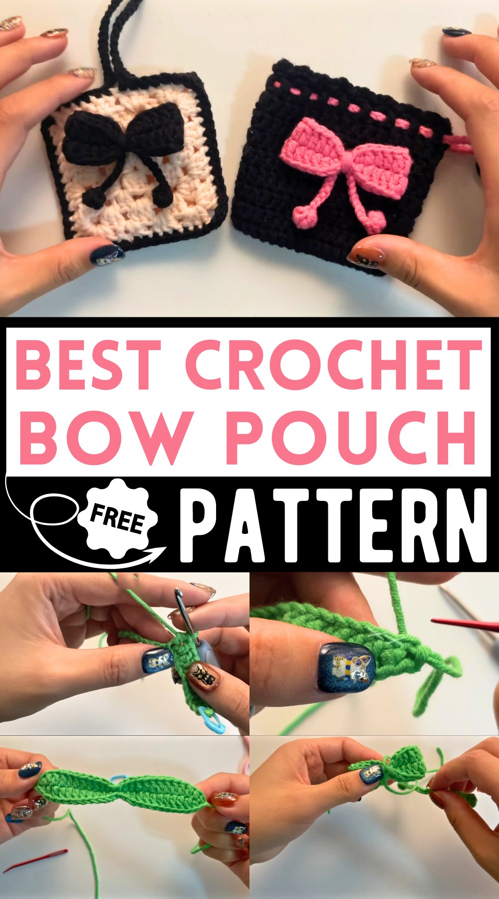 Crochet Bow Pouch