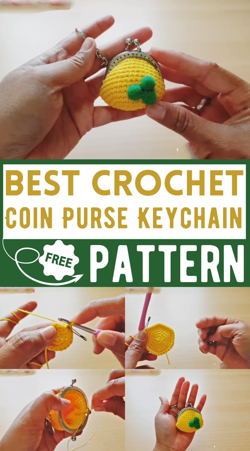 Crochet Coin Purse Keychain