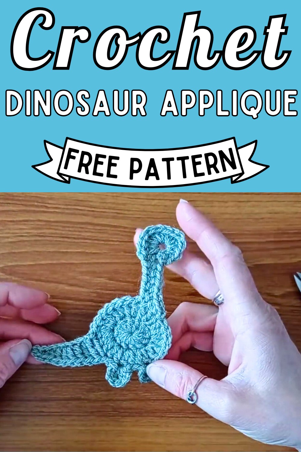 Crochet Dinosaur Applique