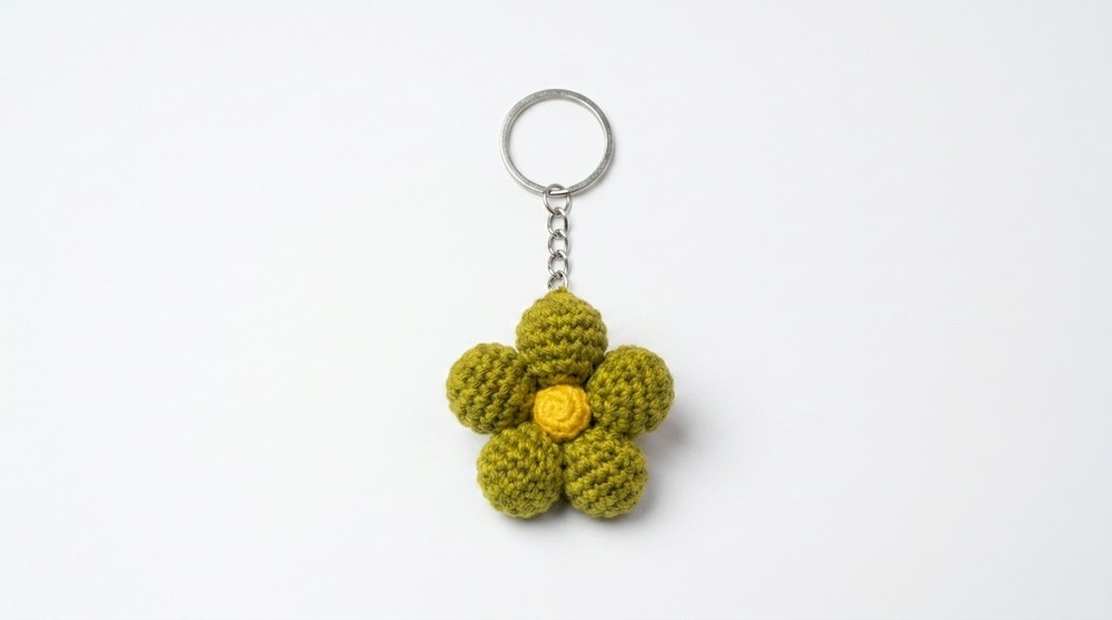 Crochet Flower Keychain Pattern For Mother’s Day Gifts 8