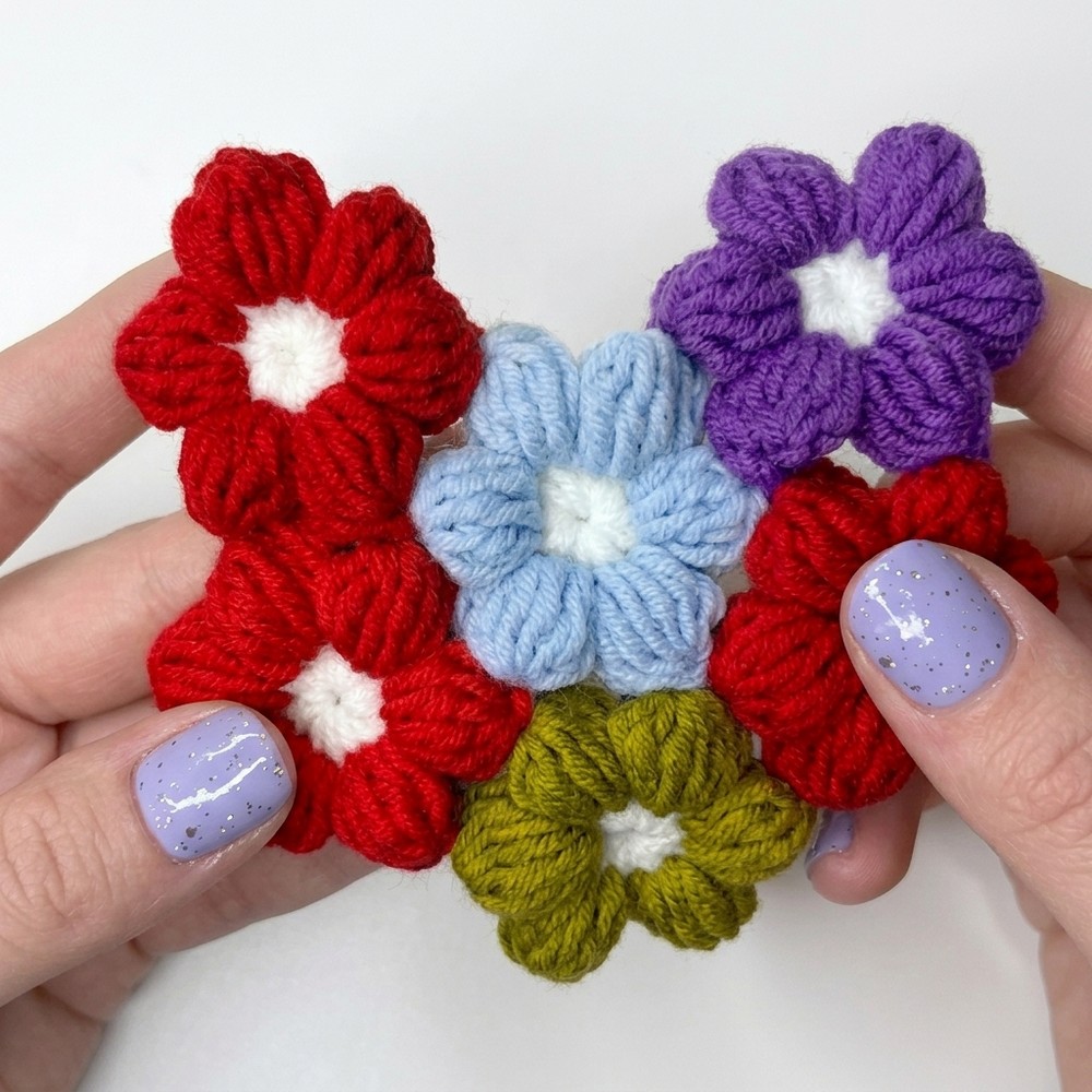 Crochet Flower Puff Stitch Pattern For Crochet Projects 11