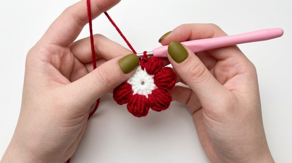 Crochet Flower Puff Stitch Pattern For Crochet Projects 7