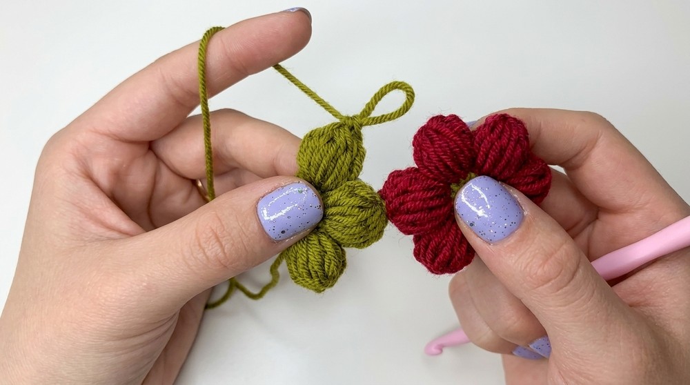 Crochet Flower Puff Stitch Pattern For Crochet Projects 8