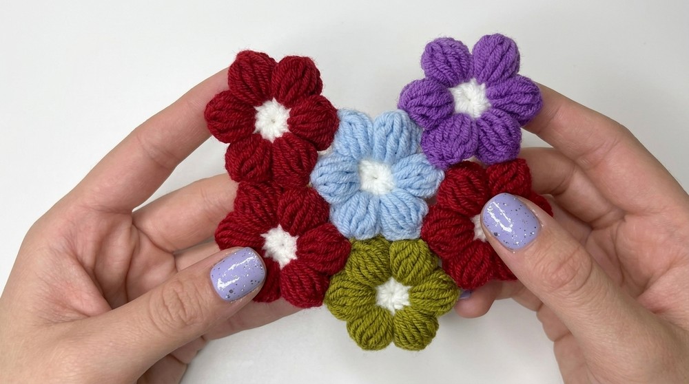 Crochet Flower Puff Stitch Pattern For Crochet Projects 9