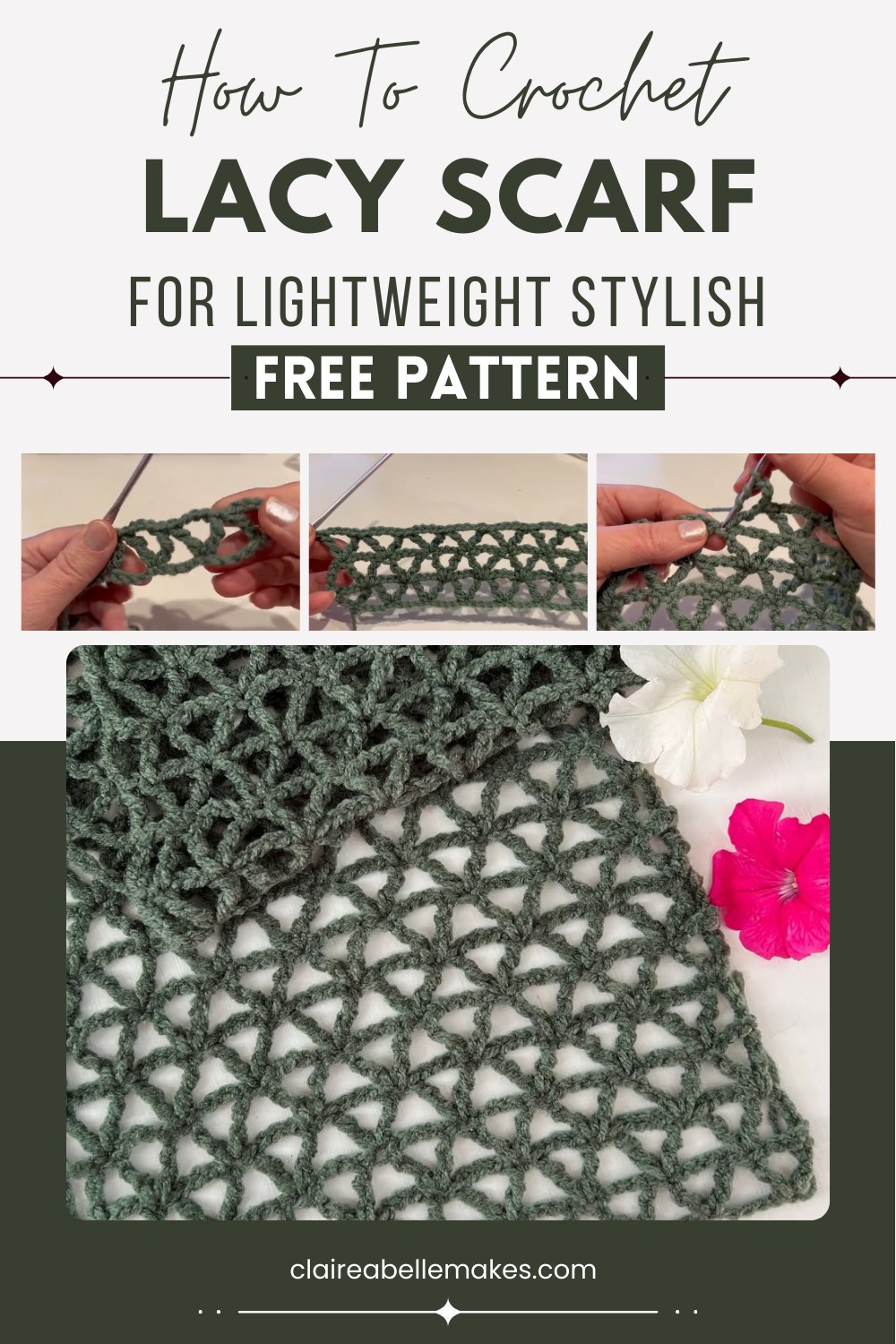 Crochet Lacy Scarf Patterns