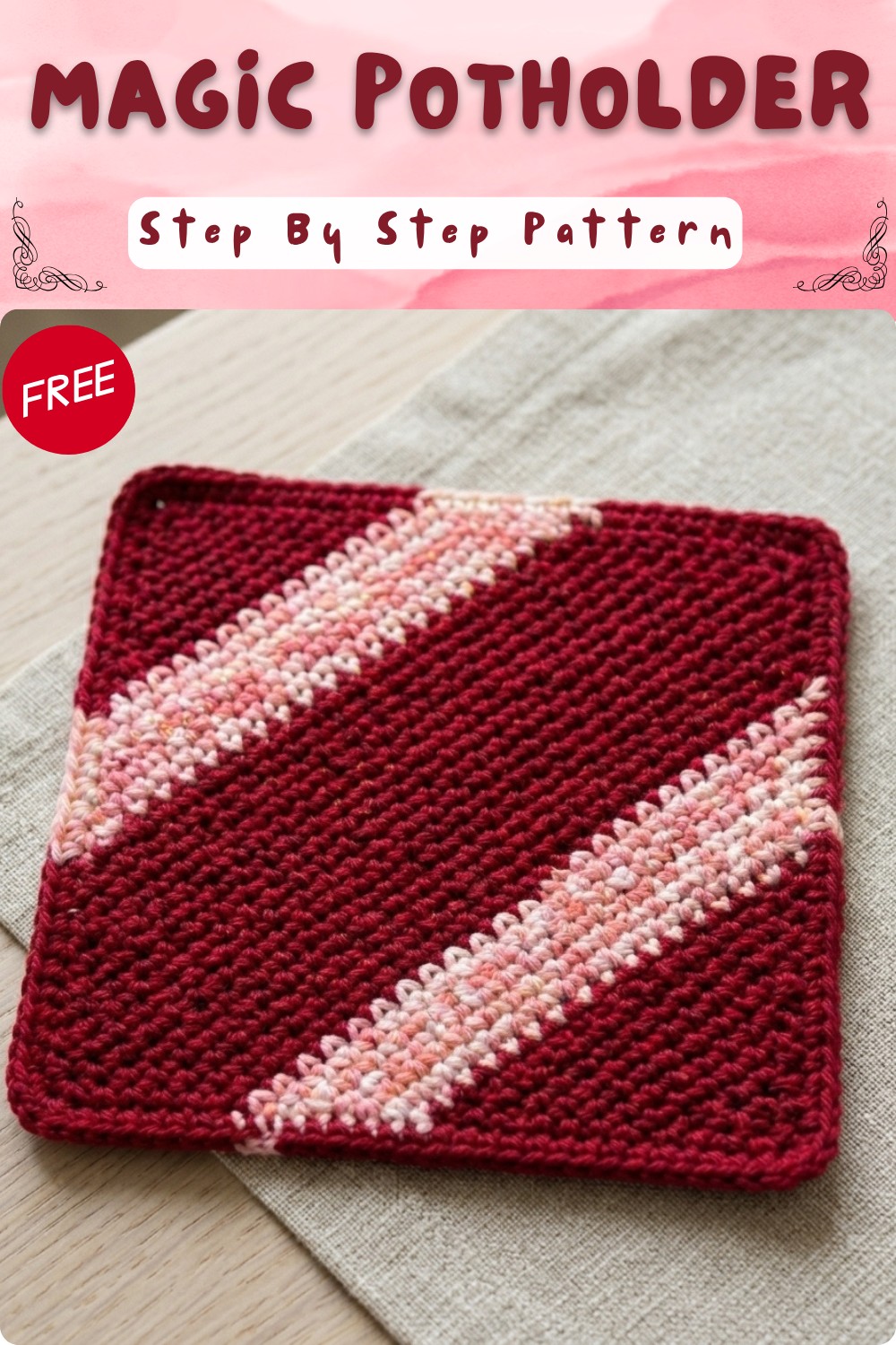 Crochet Magic Potholder Using One Stitch Pattern 8