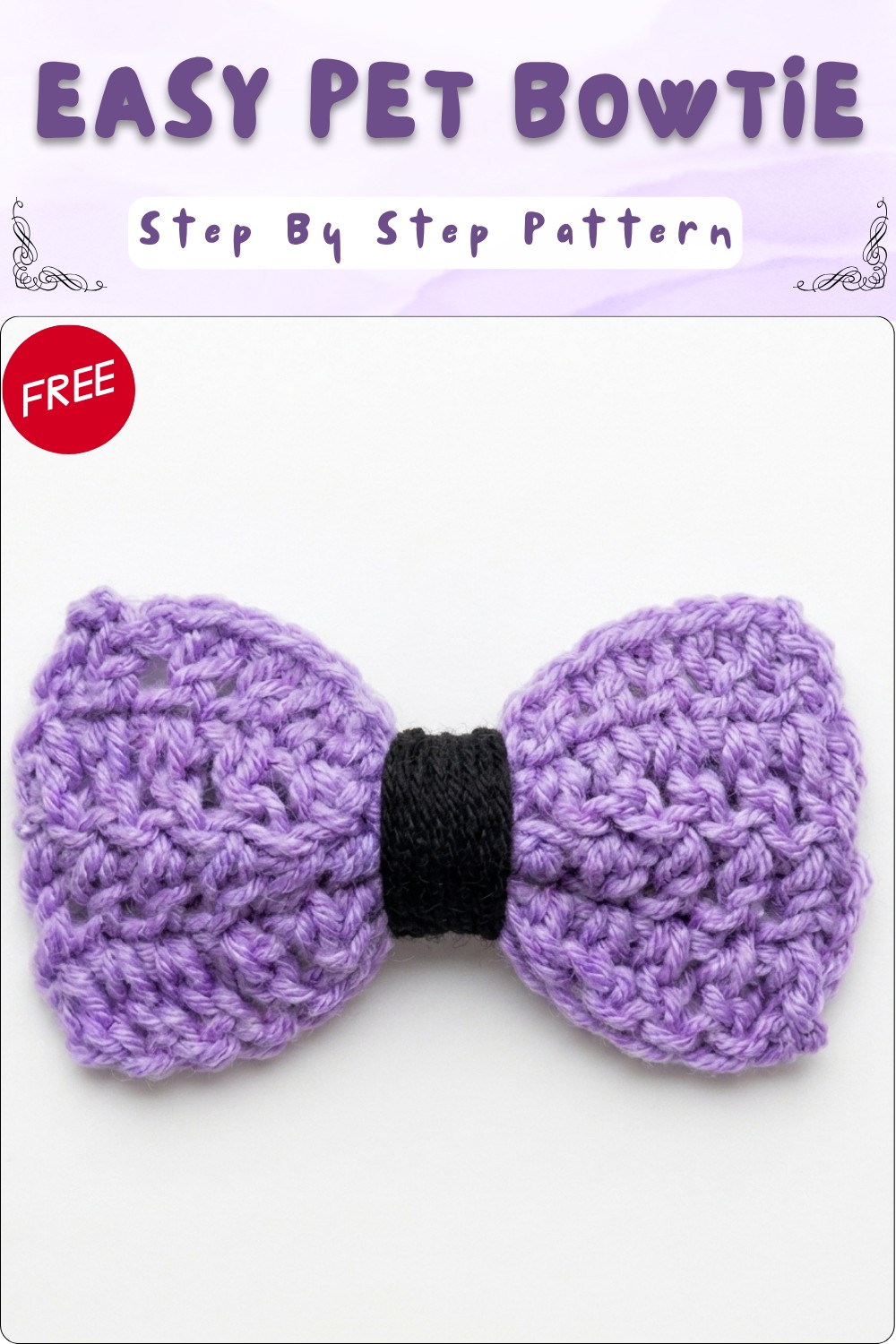Crochet Pet Bowtie Pattern For Halloween Parties 8
