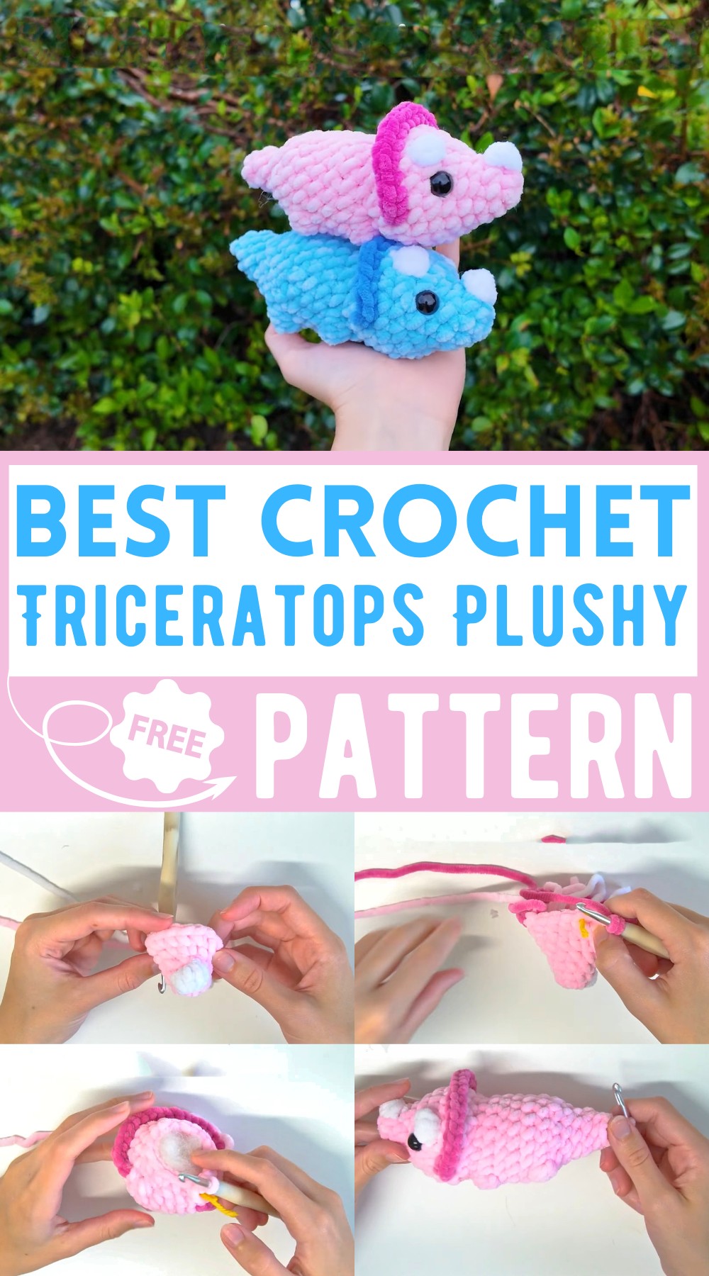 Crochet Triceratops Plushy Pattern