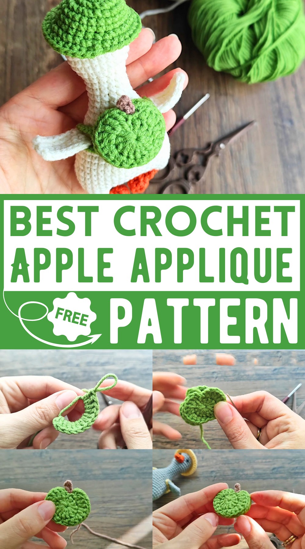 Crochet an Apple applique
