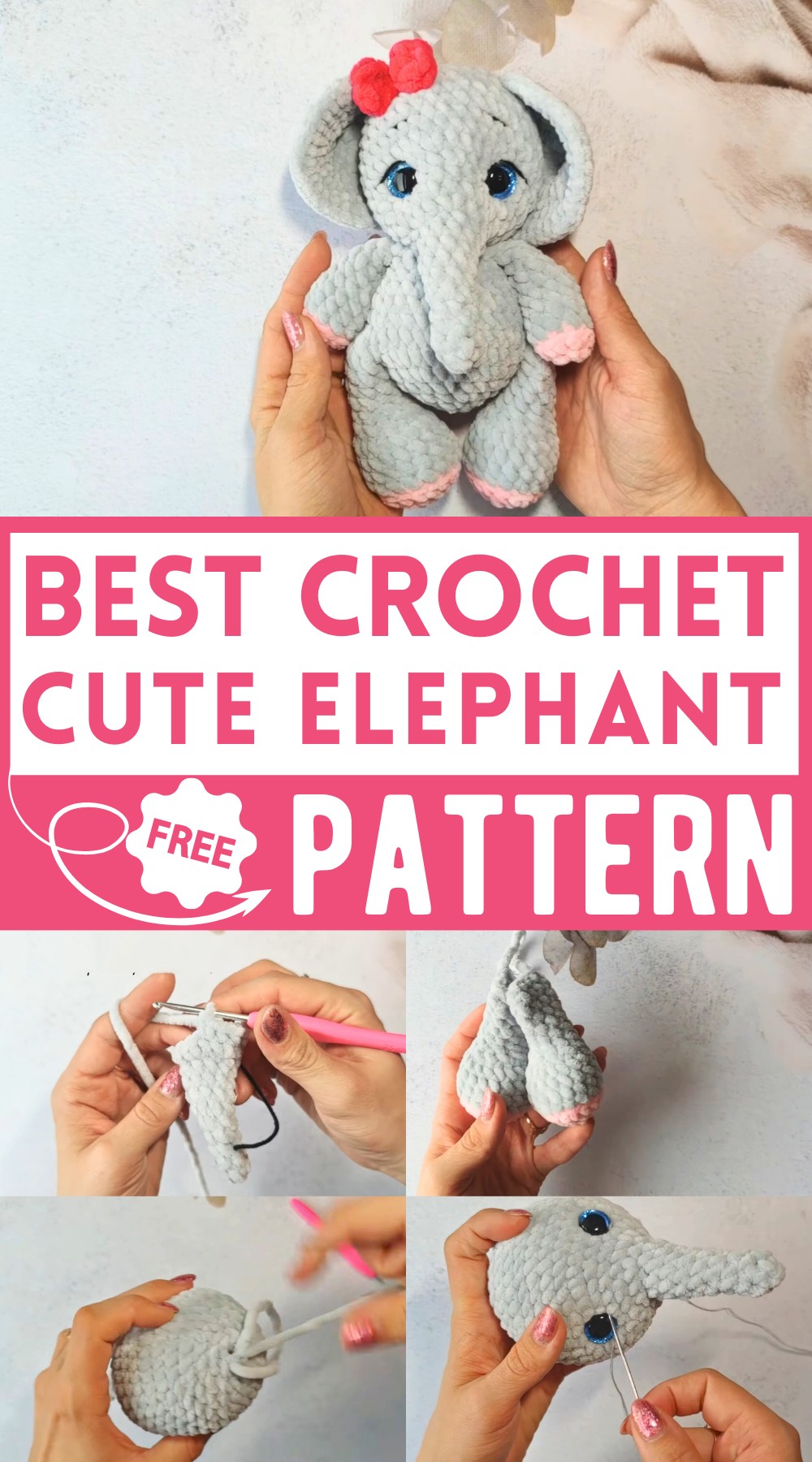 Easy Crochet Elephant Tutorial