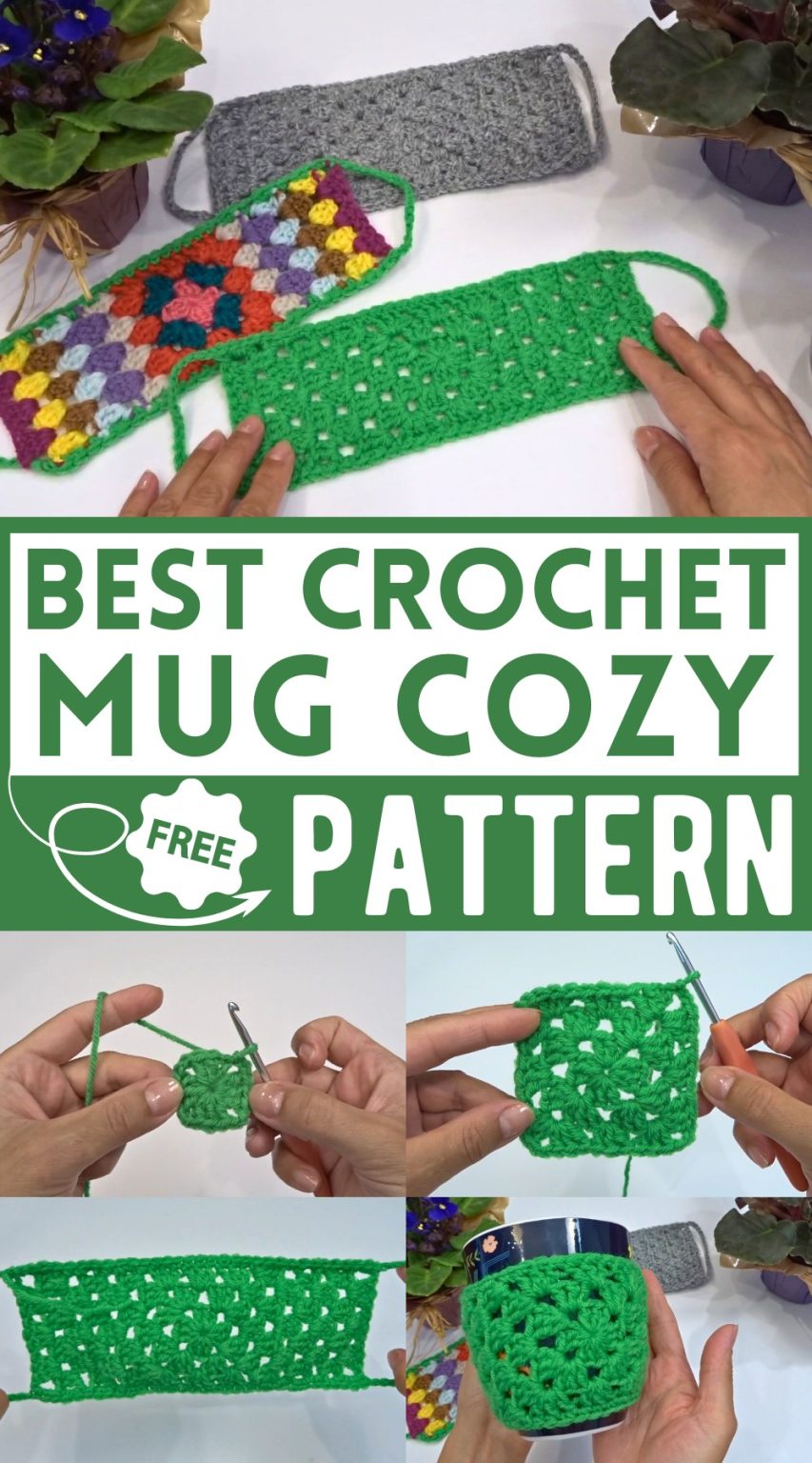 Crochet Mug Cozy Pattern To Personalize Your Mug - Clairea Belle Makes