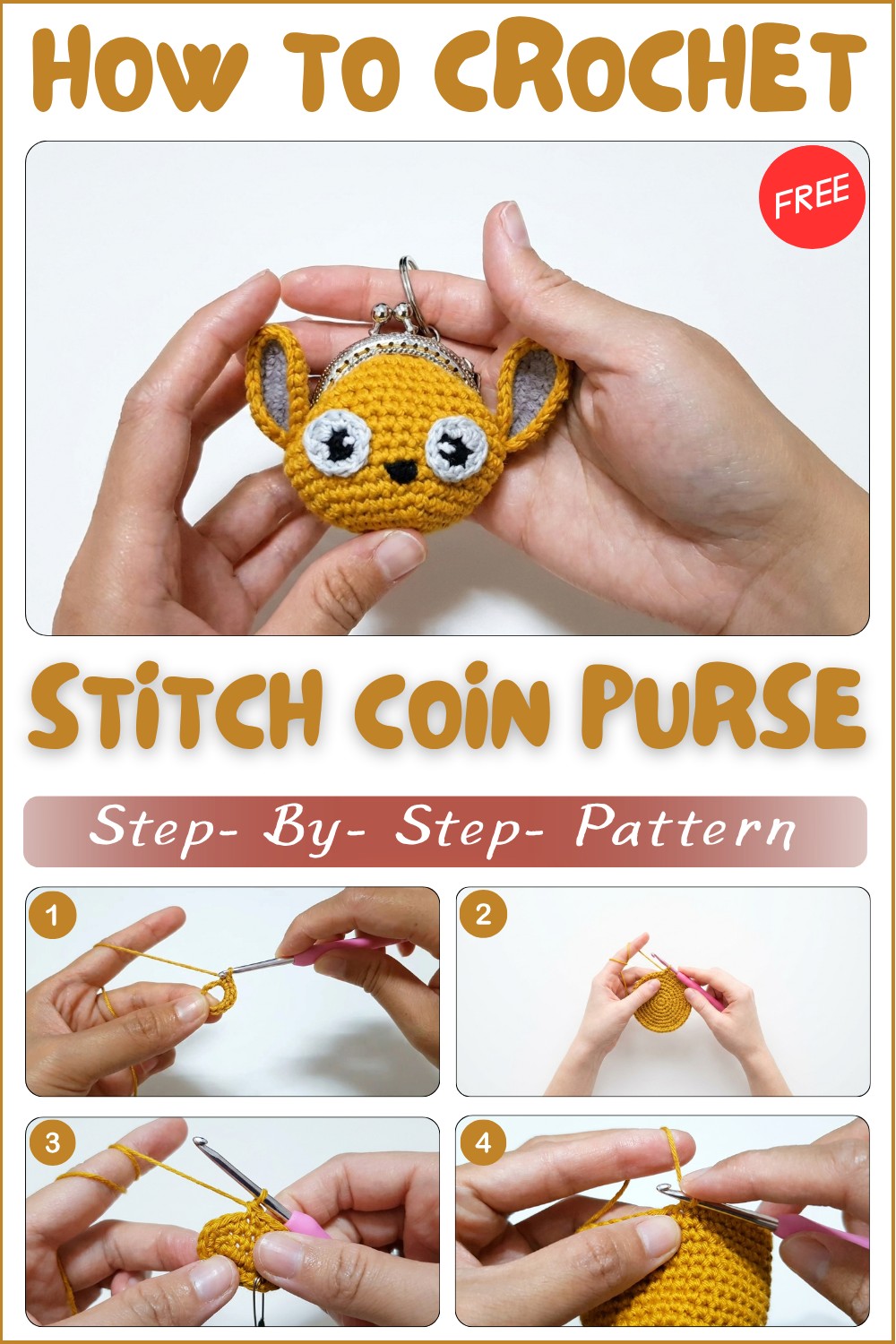 Fun & Functional Crochet Coin Purse Stitch Pattern 1