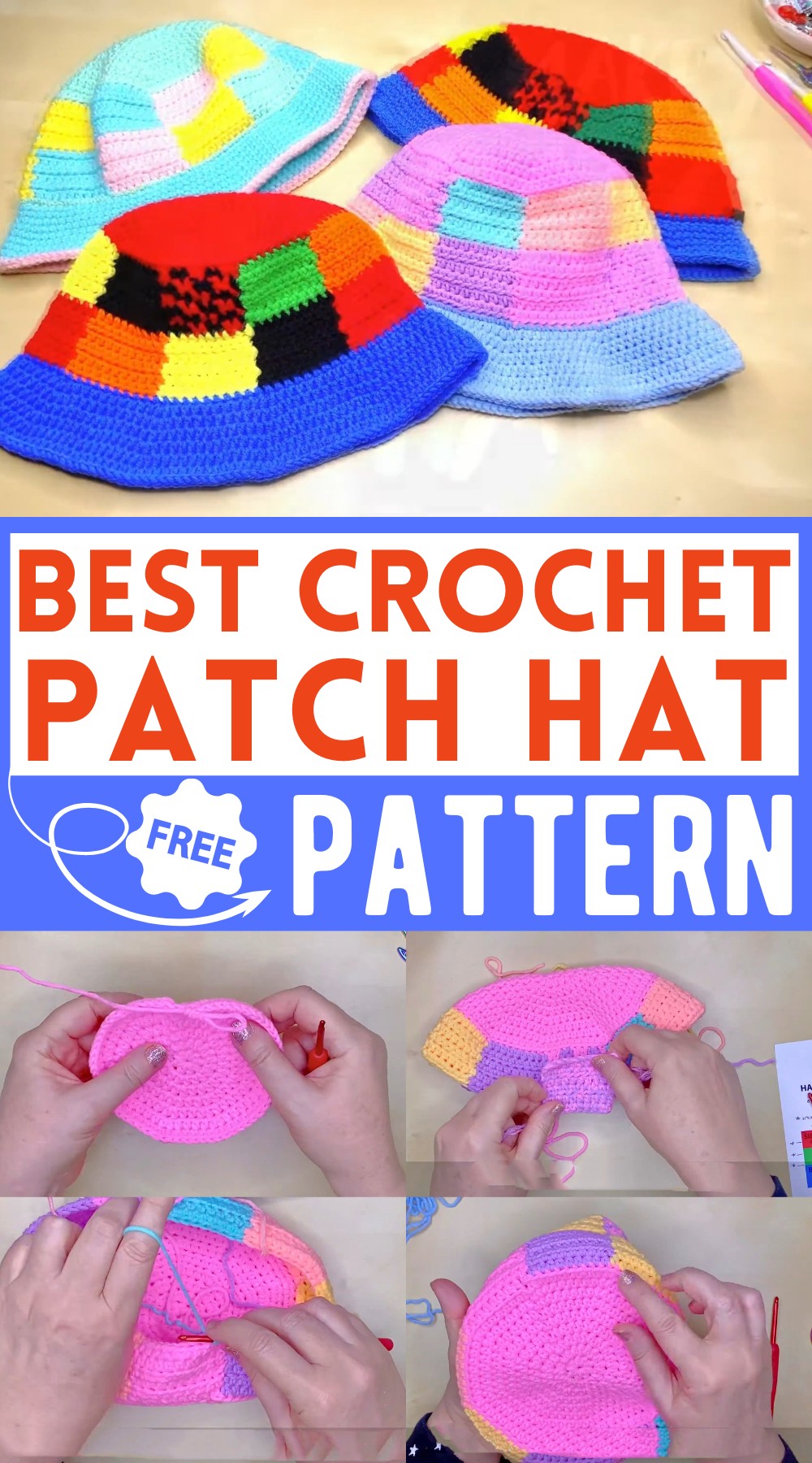 Harry Styles-Inspired Patch Hat Crochet Pattern