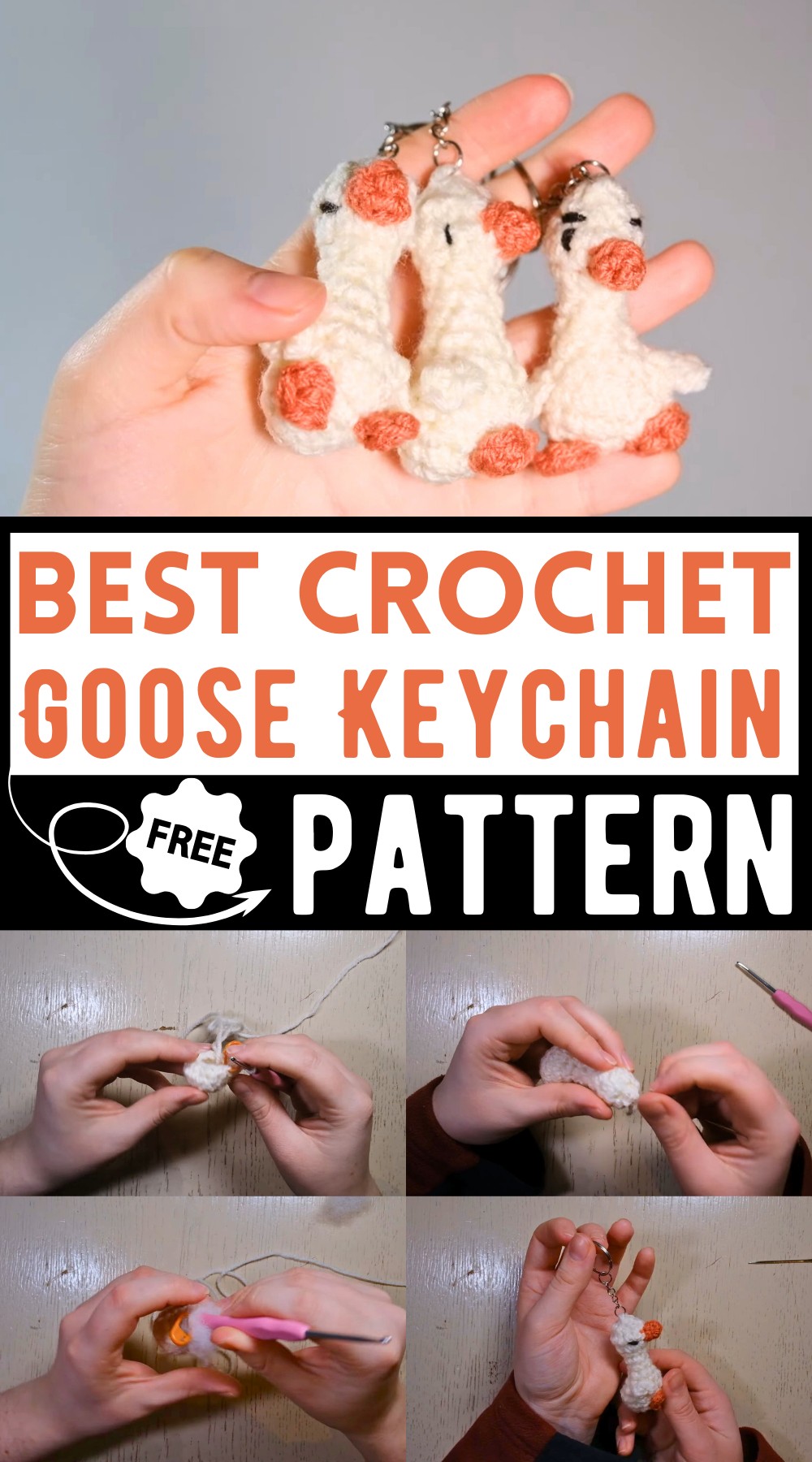 How To Crochet Goose Keychain