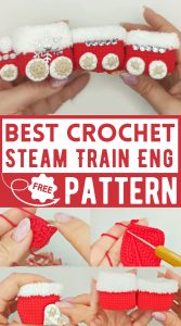 Crochet Christmas Steam Train Amigurumi Pattern - Clairea Belle Makes