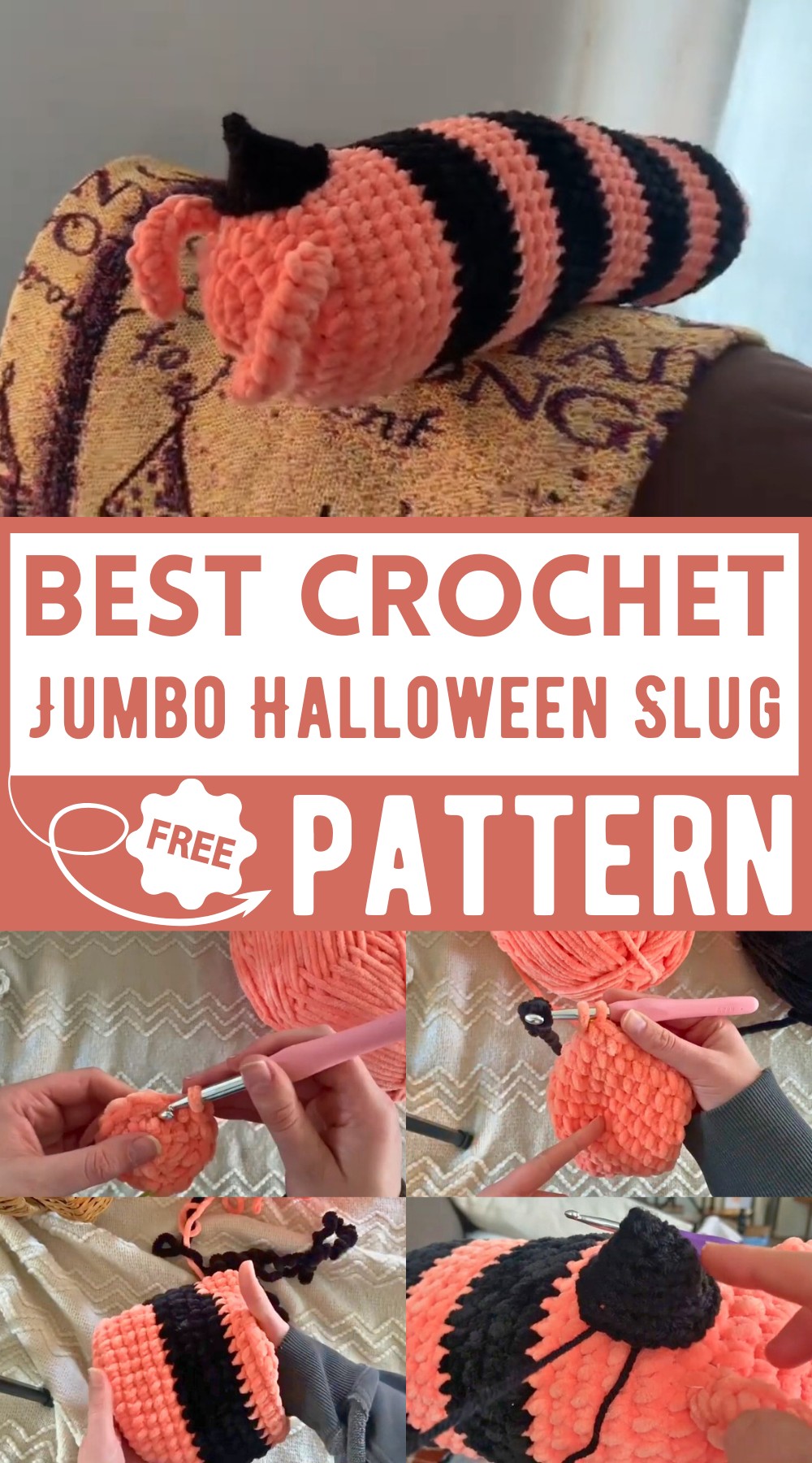 Jumbo Halloween Slug Crochet Tutorial