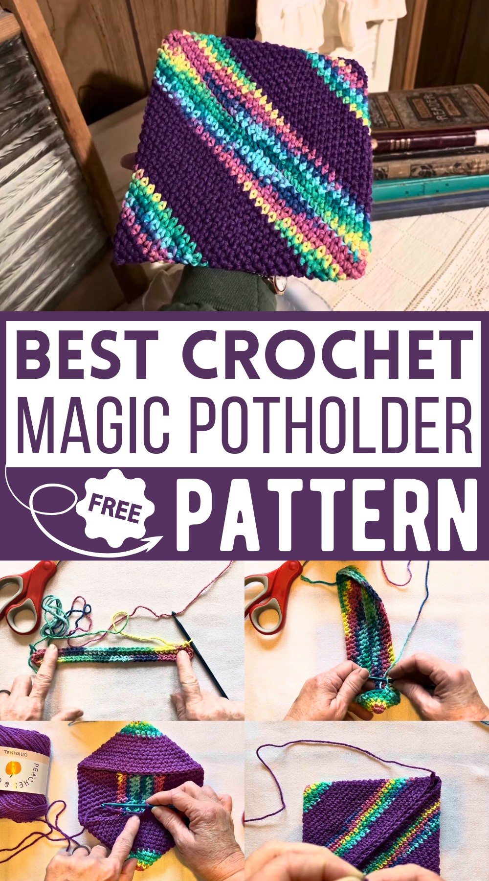 Magic Potholder Using One Stitch