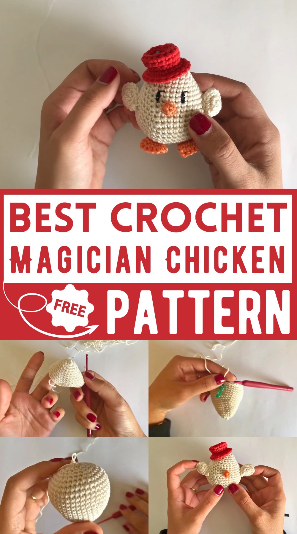 Magician Chicken Crochet Pattern