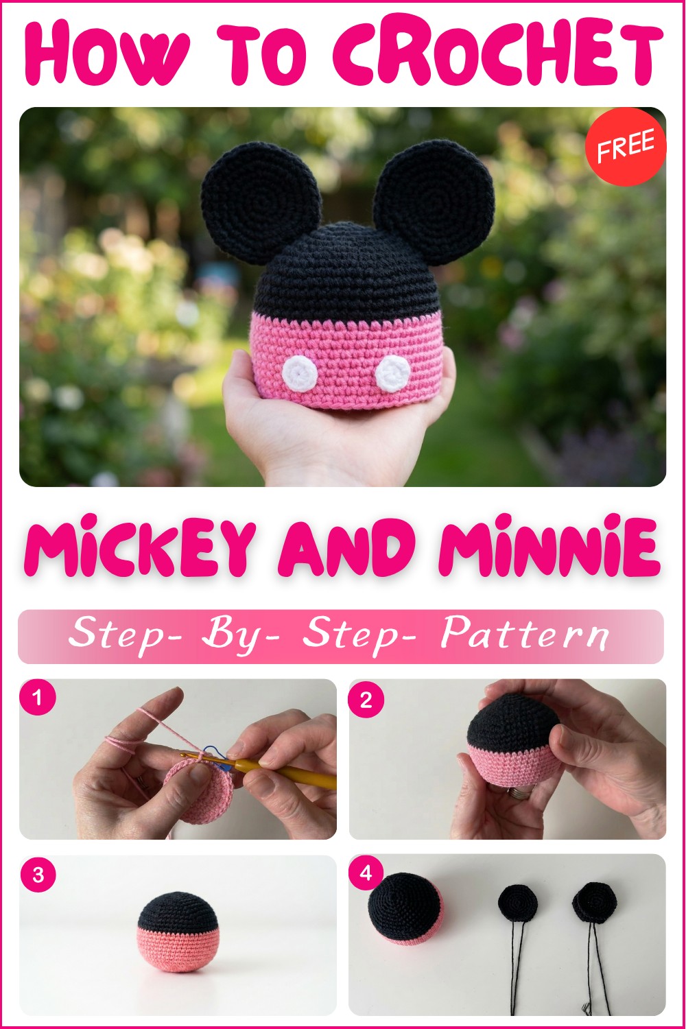 Mickey And Minnie Amigurumi Chocolate Orange Cover Pattern 1