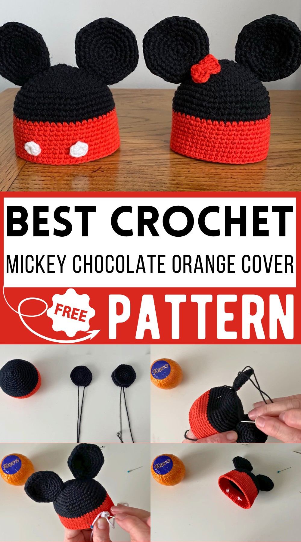 Mickey And Minnie Amigurumi Chocolate Orange Cover
