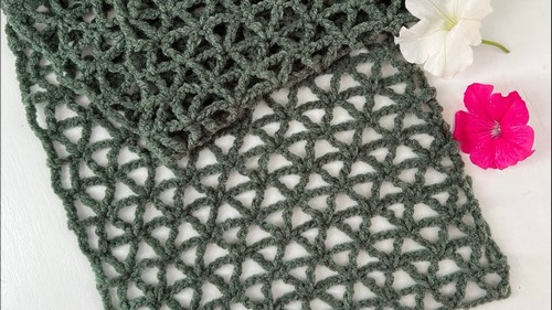 Crochet Lightweight Lacy Scarf Pattern For Springs